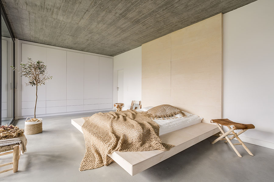 Betonloft og seng i lækkert design