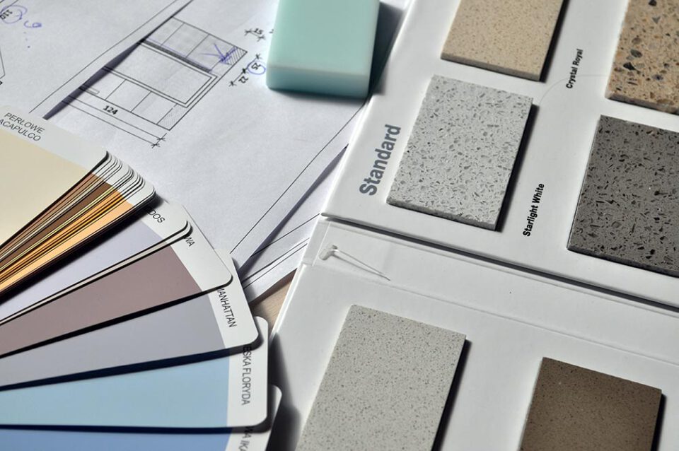 Farver og materialer til inspiration til designfasen af din renovering