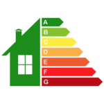Et grønt hus der viser oversigten over de forskellige energiklasser.